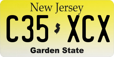 NJ license plate C35XCX