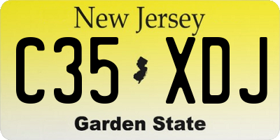 NJ license plate C35XDJ