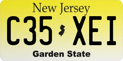 NJ license plate C35XEI