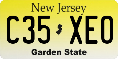 NJ license plate C35XEO