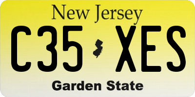 NJ license plate C35XES