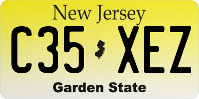 NJ license plate C35XEZ
