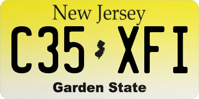 NJ license plate C35XFI