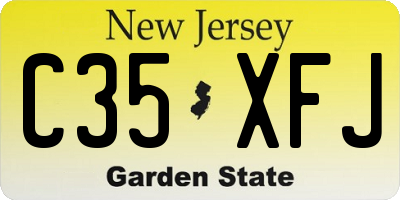 NJ license plate C35XFJ