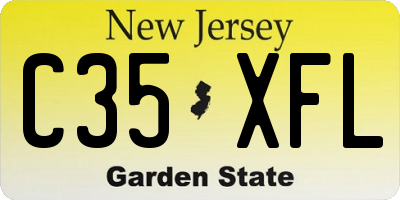 NJ license plate C35XFL