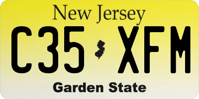 NJ license plate C35XFM
