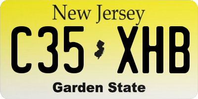NJ license plate C35XHB