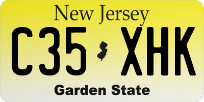 NJ license plate C35XHK