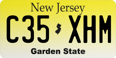 NJ license plate C35XHM