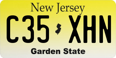 NJ license plate C35XHN