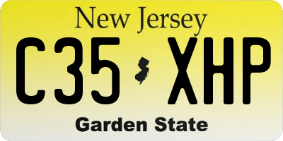 NJ license plate C35XHP