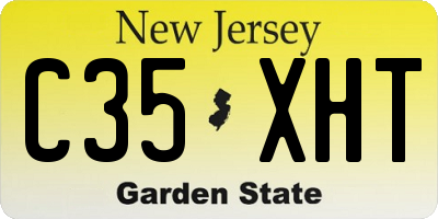 NJ license plate C35XHT