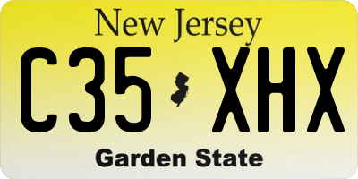NJ license plate C35XHX
