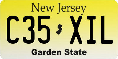 NJ license plate C35XIL