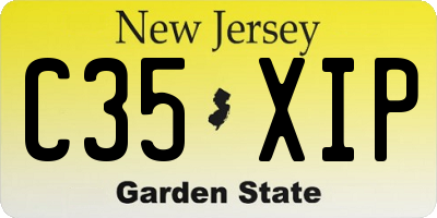 NJ license plate C35XIP
