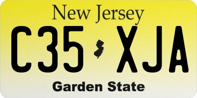 NJ license plate C35XJA