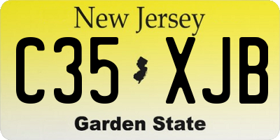 NJ license plate C35XJB