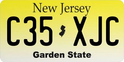NJ license plate C35XJC