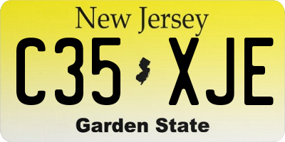 NJ license plate C35XJE