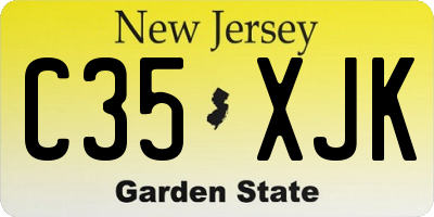 NJ license plate C35XJK