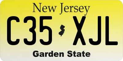NJ license plate C35XJL