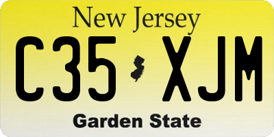 NJ license plate C35XJM