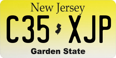 NJ license plate C35XJP