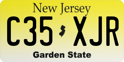 NJ license plate C35XJR