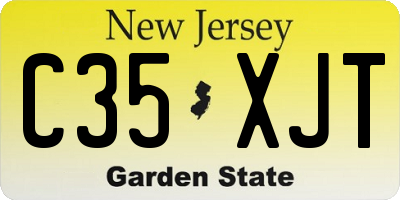 NJ license plate C35XJT