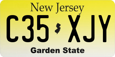 NJ license plate C35XJY