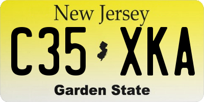 NJ license plate C35XKA