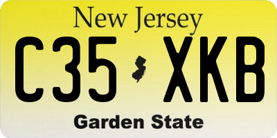 NJ license plate C35XKB