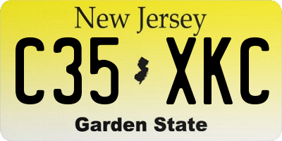 NJ license plate C35XKC