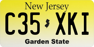 NJ license plate C35XKI