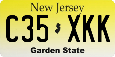 NJ license plate C35XKK