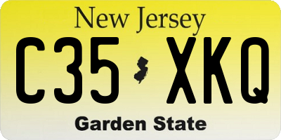 NJ license plate C35XKQ