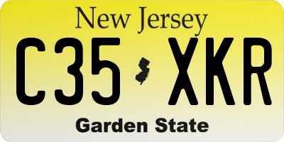 NJ license plate C35XKR