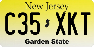 NJ license plate C35XKT