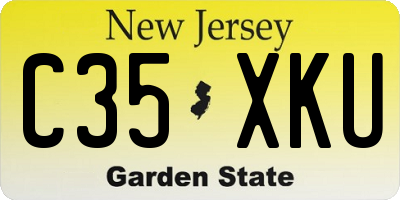 NJ license plate C35XKU