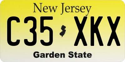 NJ license plate C35XKX