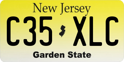 NJ license plate C35XLC