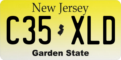NJ license plate C35XLD