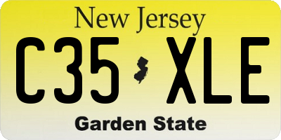 NJ license plate C35XLE