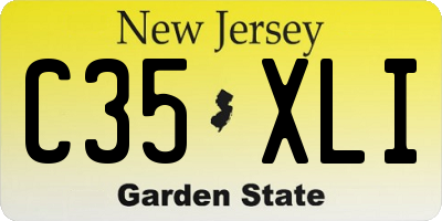 NJ license plate C35XLI