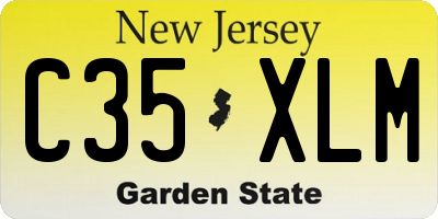 NJ license plate C35XLM
