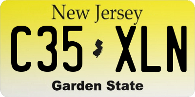 NJ license plate C35XLN