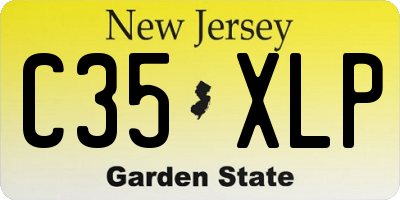 NJ license plate C35XLP