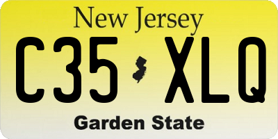 NJ license plate C35XLQ