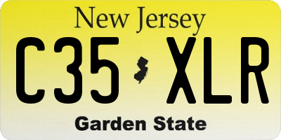 NJ license plate C35XLR