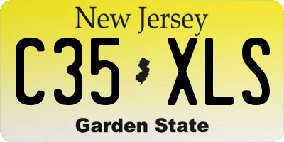 NJ license plate C35XLS